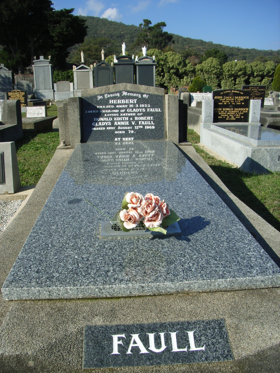 Grave of John Herbert William FAULL & Gladys Annie Veronica BETHEL